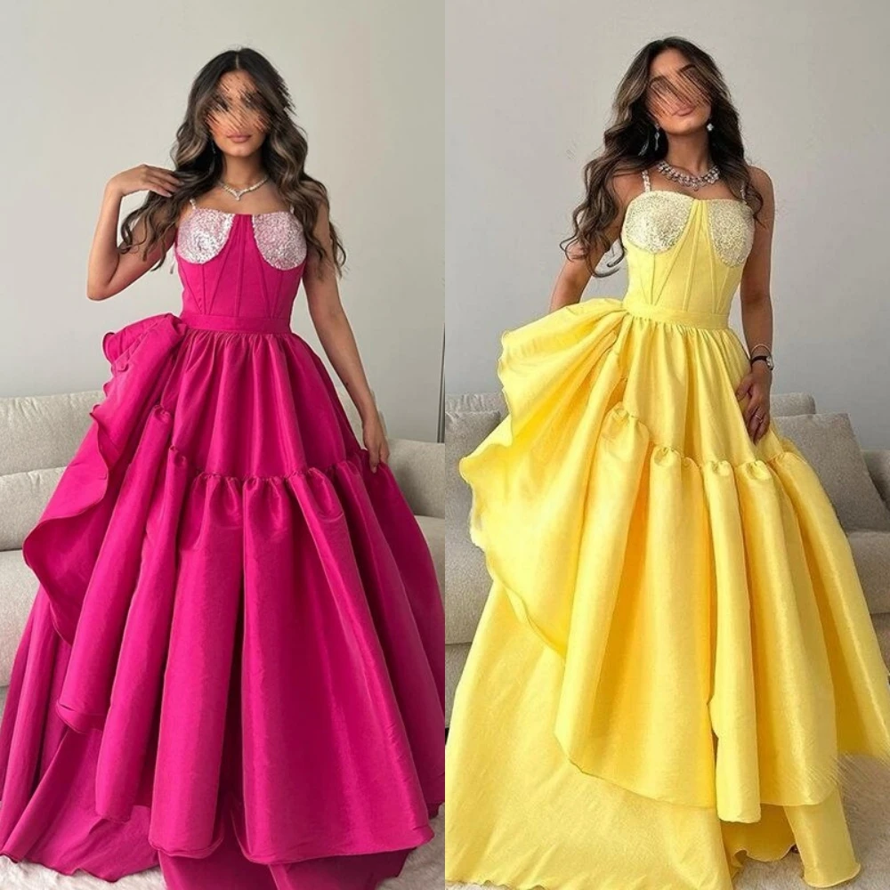 

Oisslec Prom Dresses Sexy Sweetheart A-Line Prom Layered Satin Formal Occasion Gown rsvppap official store فساتين نسائيه سهره