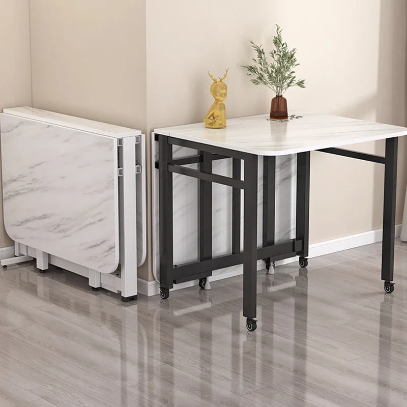 Folding Legs Metal Coffee Tables Onement Modern Kitchen Hallway Entryway Dining Table Office Restaurant Esstische Home Furniture