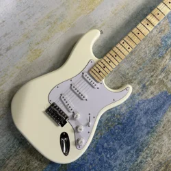 Sale High Quality Electric Guitar Creamy Body Maple Neck and Fingerboard Chrome Hardwareoard High Quality Guitarra Free Shipping