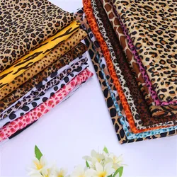 50*150CM Short Plush Animal Fabric Leopard and tiger striped fabric for DIY doll make clothes cosplay 50*150CM Short Plush Anima