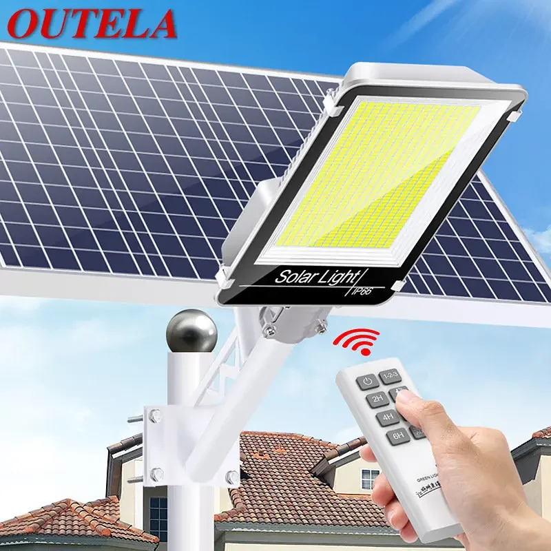 

OUTELA Solar Wall Light Outdoor Body Sensor Street Lamp LED Waterproof IP65 With Remote Control for Modern Garden Plaza