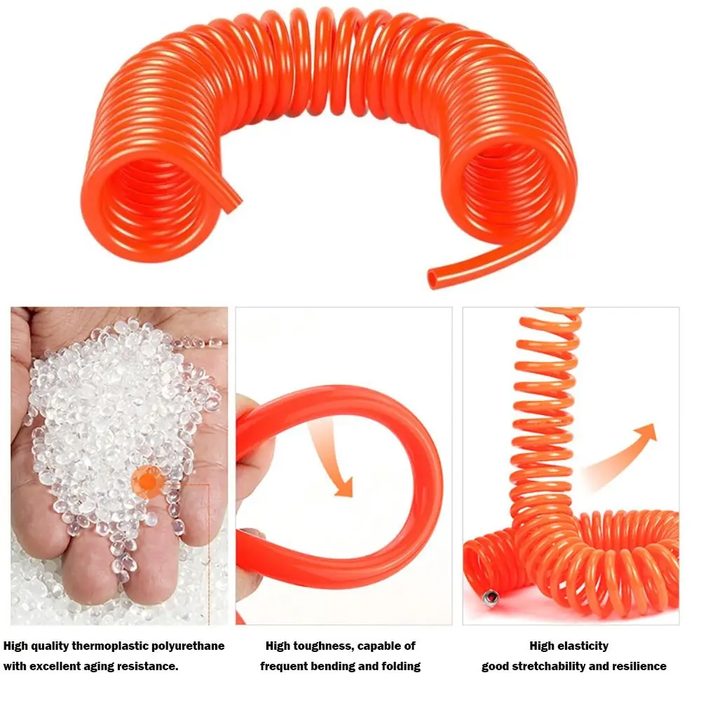 Industrial Air Compressor Tube Flexible PU Air Compressor Hose PU Multiple Colors Air Compressor Hose Tube Spiral Pipe