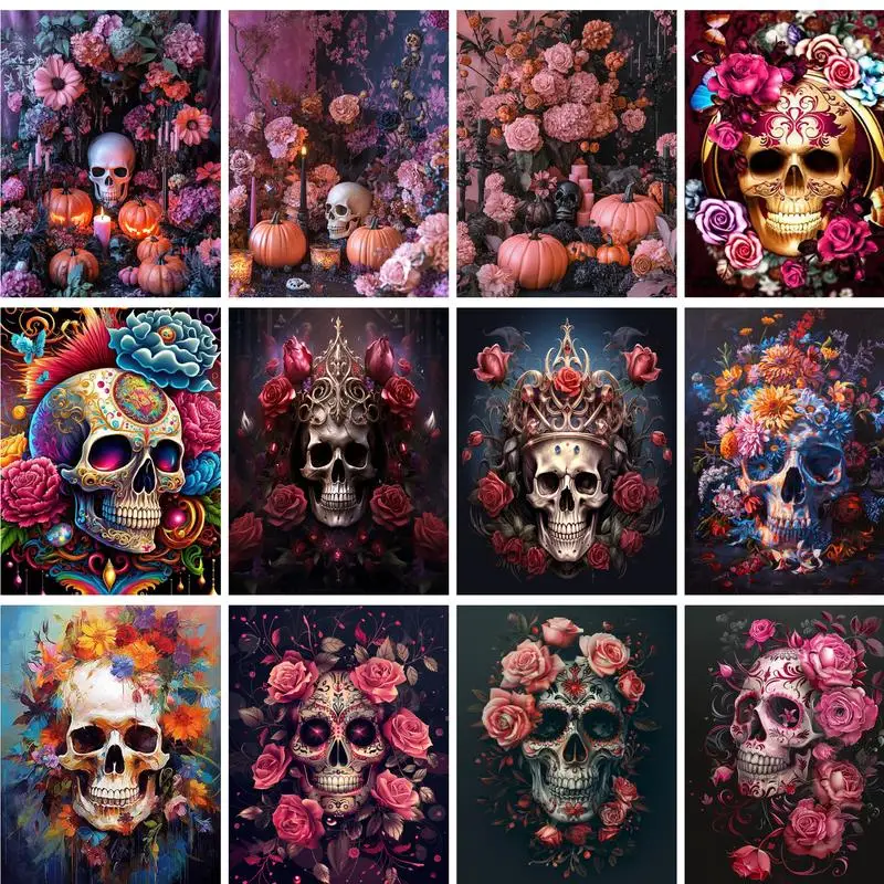 

PhotoCustom Oil Painting By Numbers Adults Crafts Flowers Coloring On Numbers Wall Art On Canvas Diy Gift Picture Drawing Paint