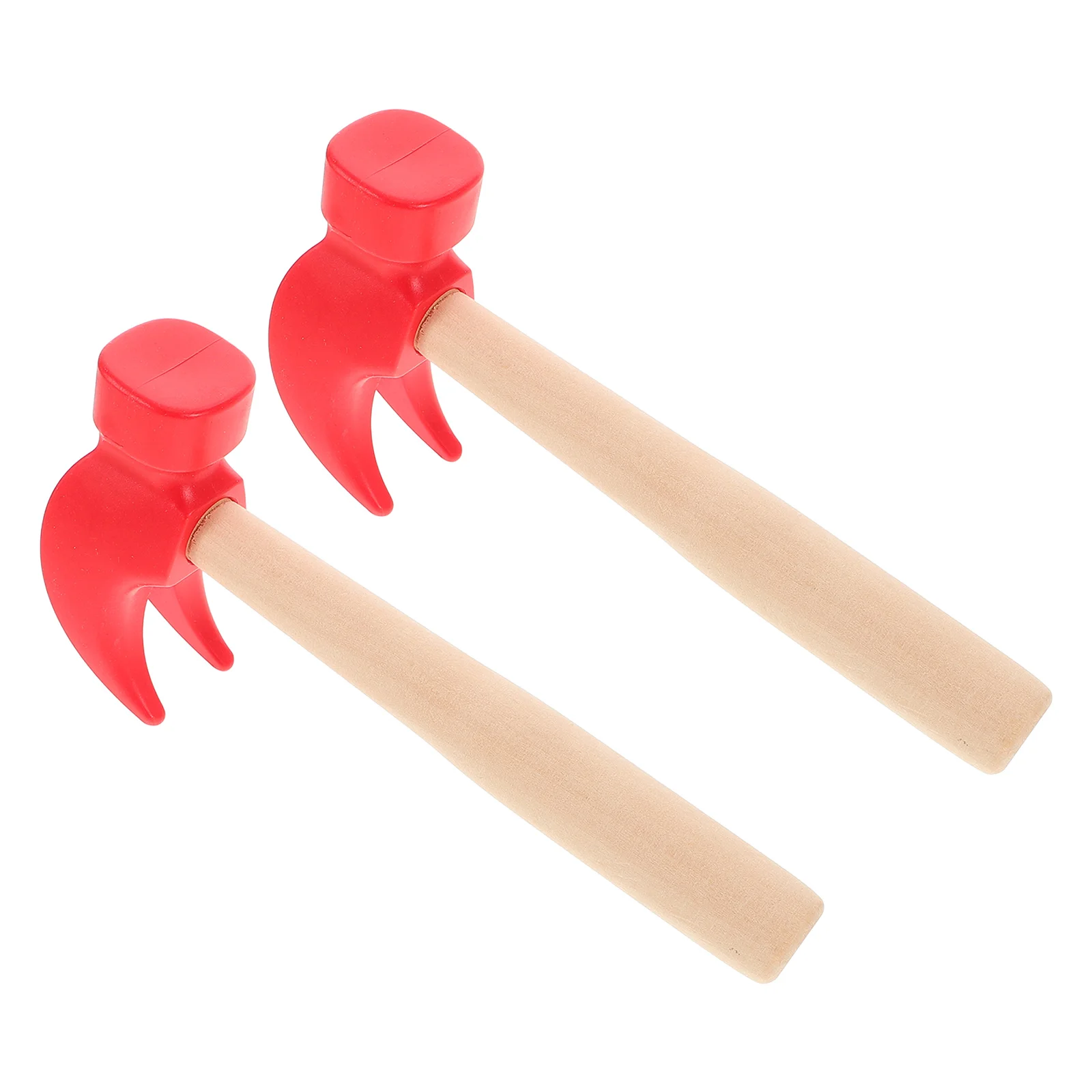 2 Pcs Hammer Tool Toy Simulated Small Wooden Children Tools for Toddler B Toys