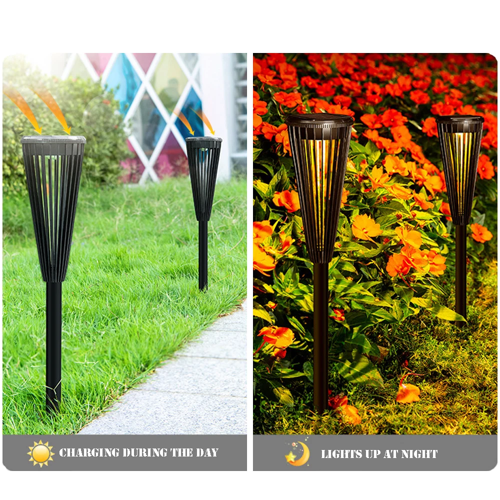 2/4PCS Solar Led Lawn Lamp Outdoor IP65 Waterproof 3000K/6000K Double Light Source Yard Villa Path Balcony Garden Decor Light