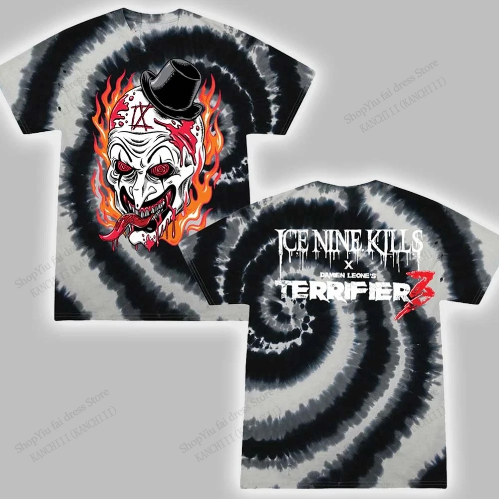 2026 New Horror Halloween Terrifier 3D Print T-shirt Men Women Fashion Casual Oversized Short Sleeve Tops Tee Mens Clothing Gift