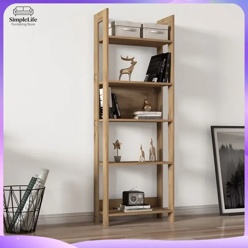 Modern European Style Bookcase Shelf for Living Room Bedroom Study Multifunctional Decorative Storage Bookshelf with Spacious