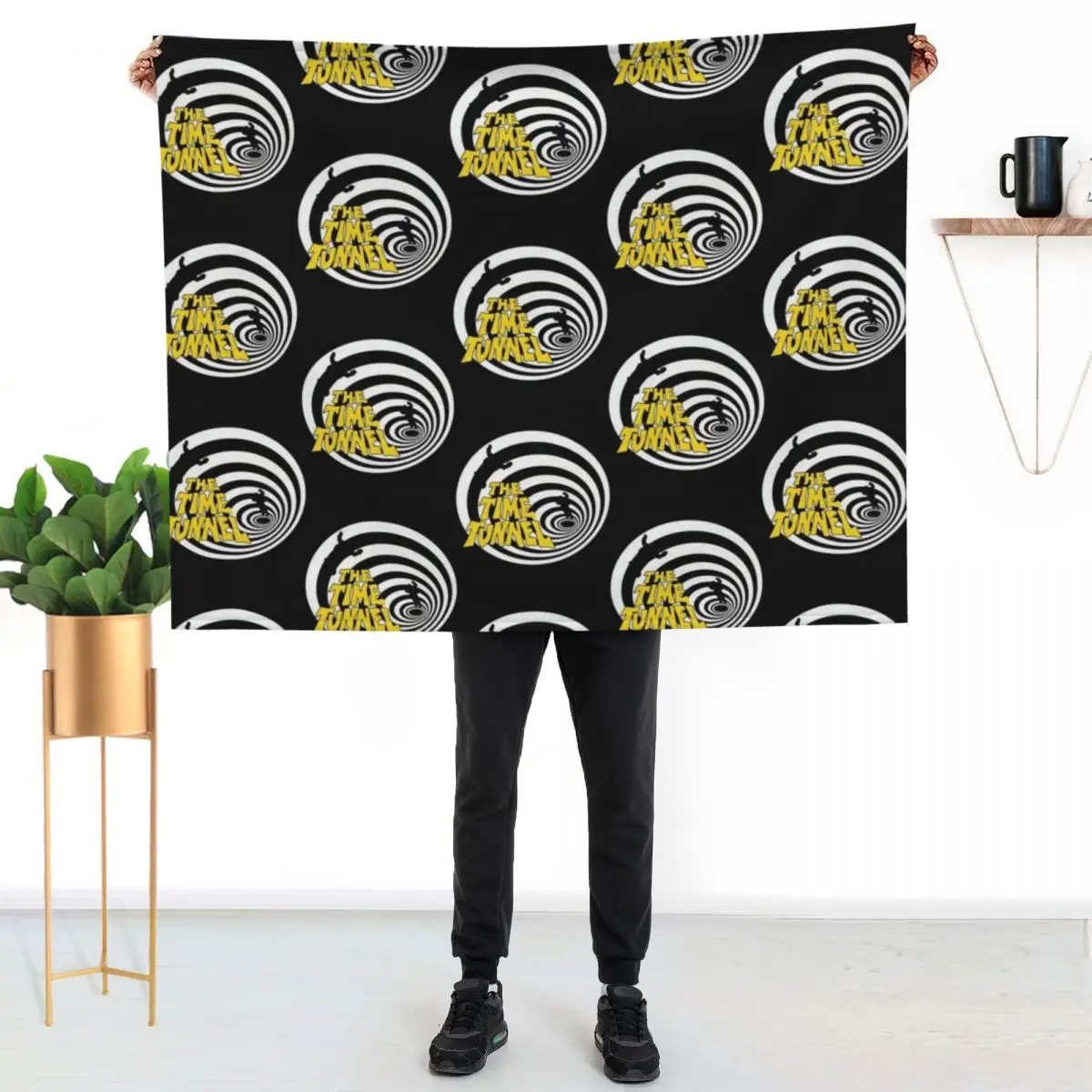 Time Tunnel Shirt Sticker Hoodie mask Throw Blanket Sofa Quilt warm winter Designers Nap Bed Fashionable blankets ands Blankets