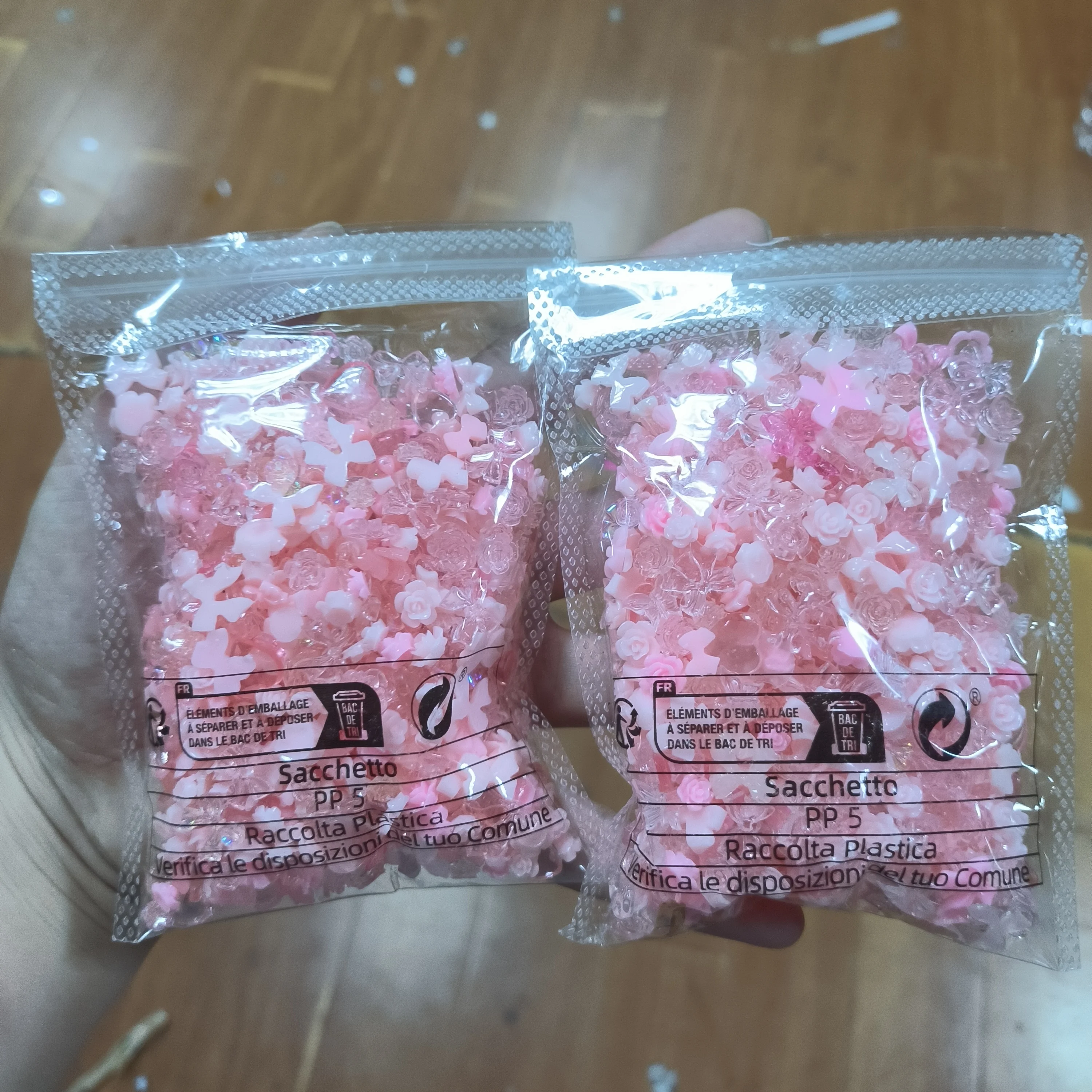 50g/Bag 3D Random Shapes Rhinestons Nail Charms Mixed Bow Flower Gem Bear Nail Art Decorations DIY Crafts Manicure  Accessories