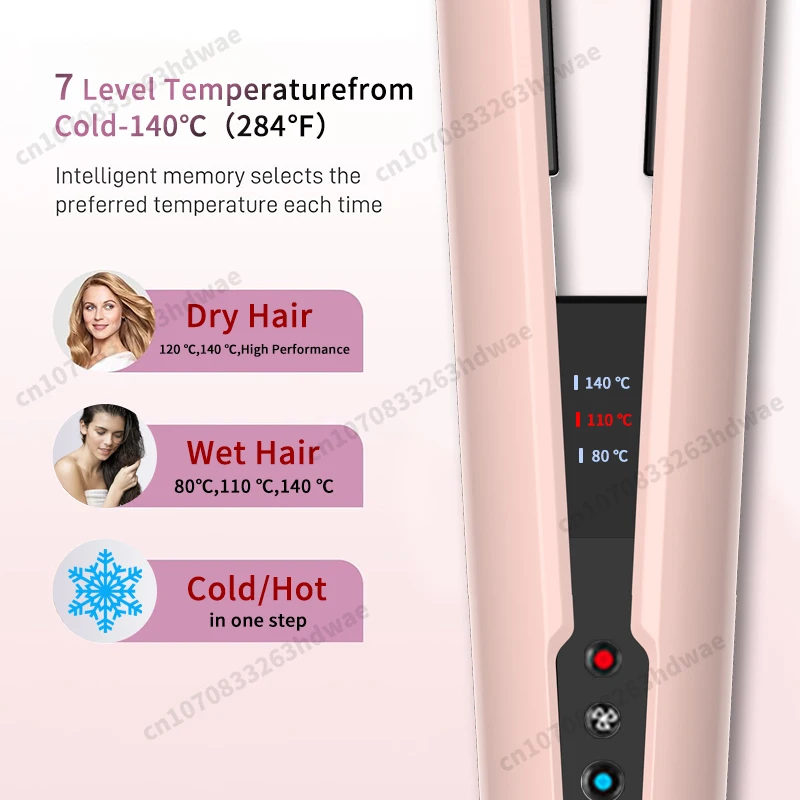 

Professional 2 IN 1 Hair Straightener & Hair Dryer Heat-Up Hair Flat Iron Negative Ion Iron Blow Dryer Hair-care Styling Tools
