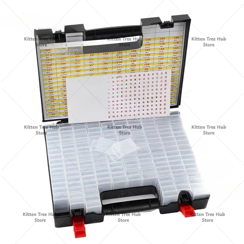 Car Key Embryo Storage Box 162 Compartments Anti-Mixing Folding Key Head Classification Storage Box Set