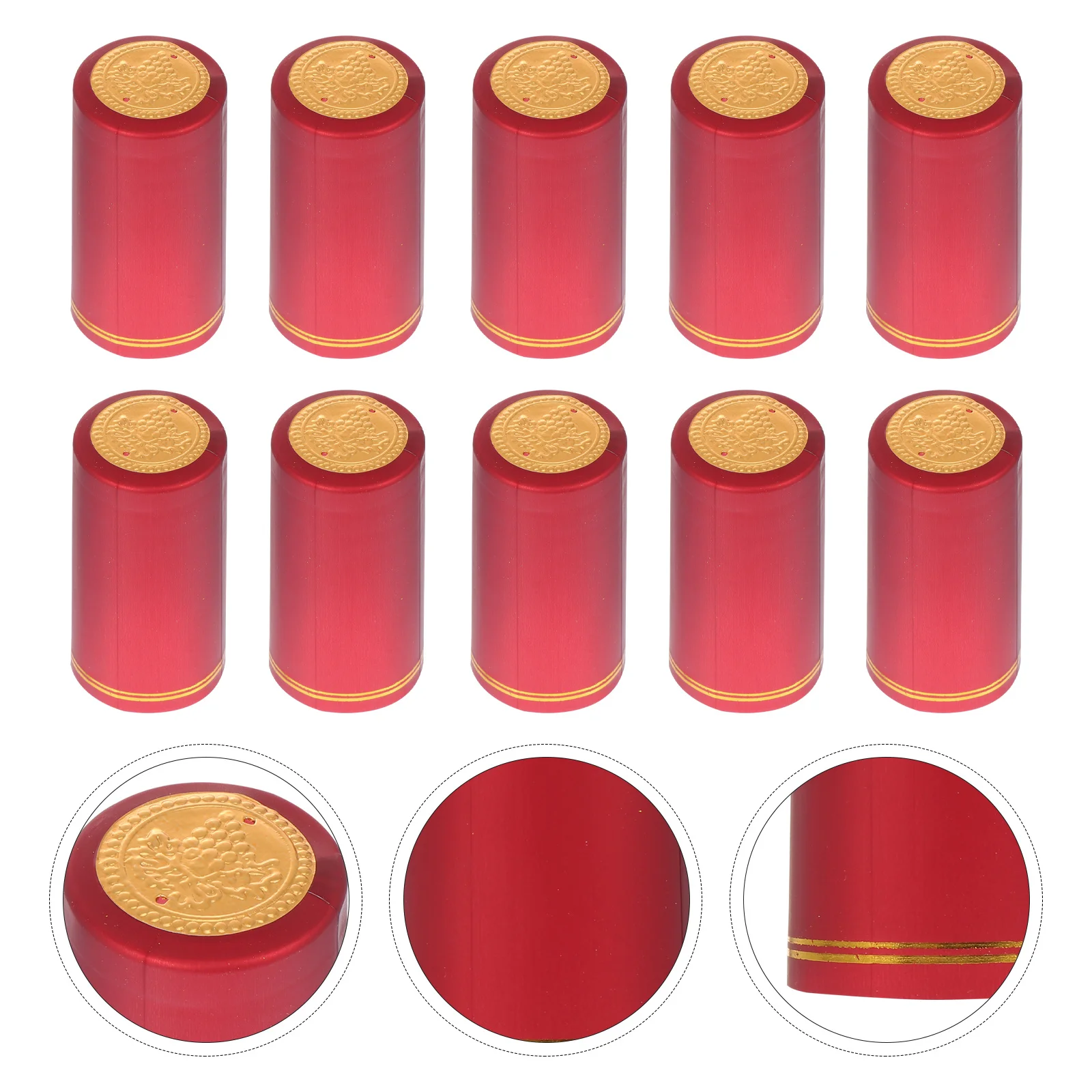 

100pcs Red Wine Bottle Sealing Cover Heat Shrink Capsules Plastic Bottle Mouth Protector For Wine Making Packing Accessory Tool