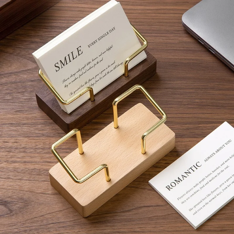 Business Card Box High Grade Front Desk Business Card Display Rack Storage Box Desktop Creative Desktop Business Card Holder