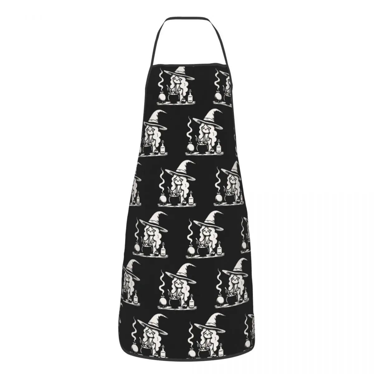 Witch'S Potion Brewing Scene Printed Aprons Chef Cooking Tablier Waterproof Bib Kitchen Cleaning Pinafore for Women Men Painting