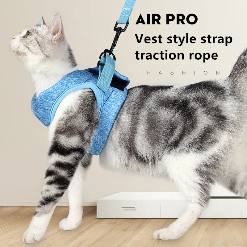 

Cat harness cat traction rope breathable vest-style harness traction rope Amazon cat rope pet supplies