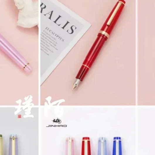 

Ручка-фонтан Jinhao 82 DIY с прозрачным корпусом, акриловыми чернилами, золотым пером EF/F, элегантная, для бизнеса, офиса, школы, письма, канцелярские принадлежности