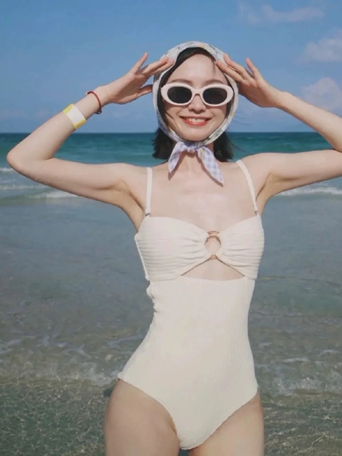 

Ретро-купальник Pure Desire для женщин: цельный, сексуальный, с эффектом пуш-ап для небольшой груди, для горячих источников, пляжа и курортов, повседневный купальник