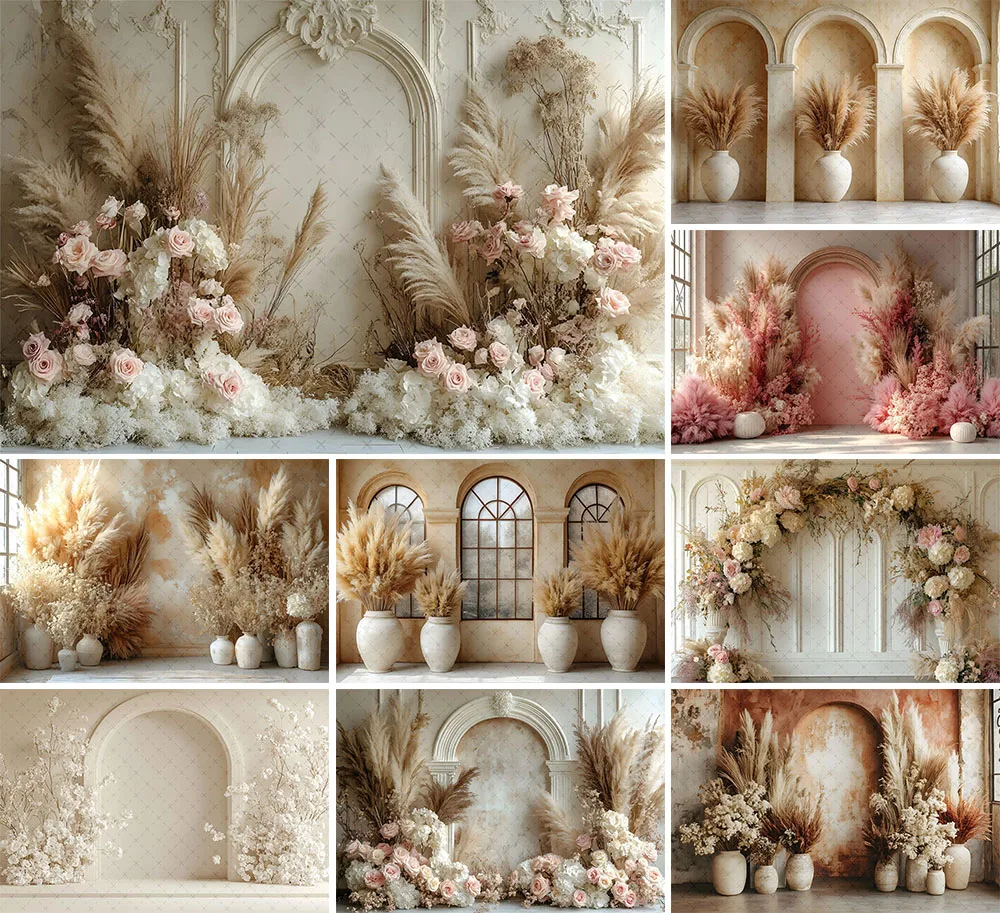 

Mehofond Photography Background Boho Pampas Grass Floral Adult Birthday Wedding Maternity Portrait Decor Backdrop Photo Studio