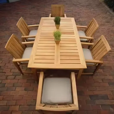 

Arrival Outside Wooden Furniture Resort Restaurant Dining Wood Garden Patio Outdoor Table