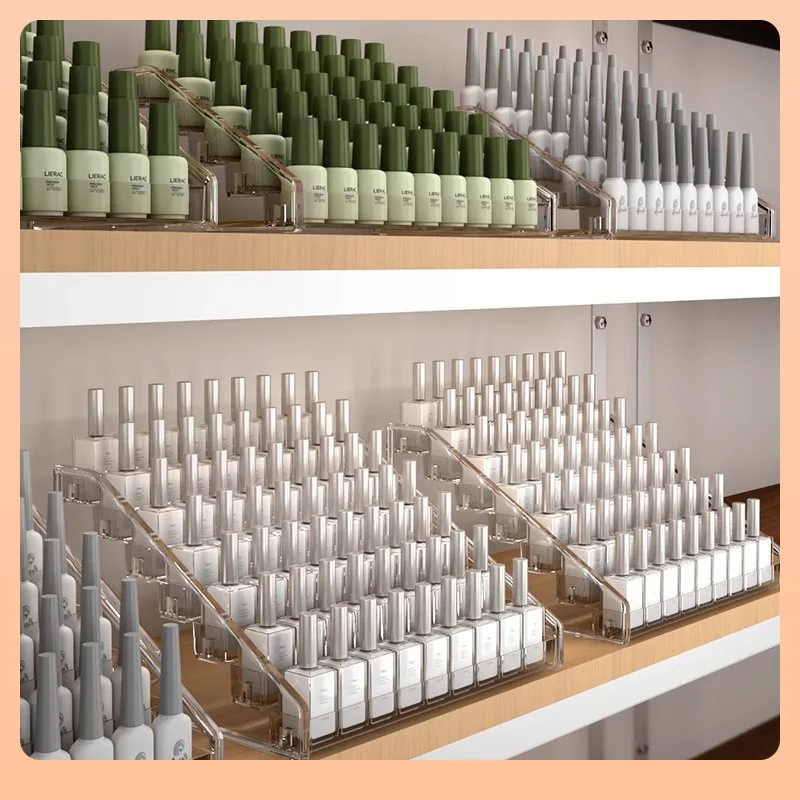 2/3/4/5/6/7 Layers Acrylic Nail Polish Display Rack Transparent  Organizer Box Multi-layer Simple Mounting Rack Stand Holder