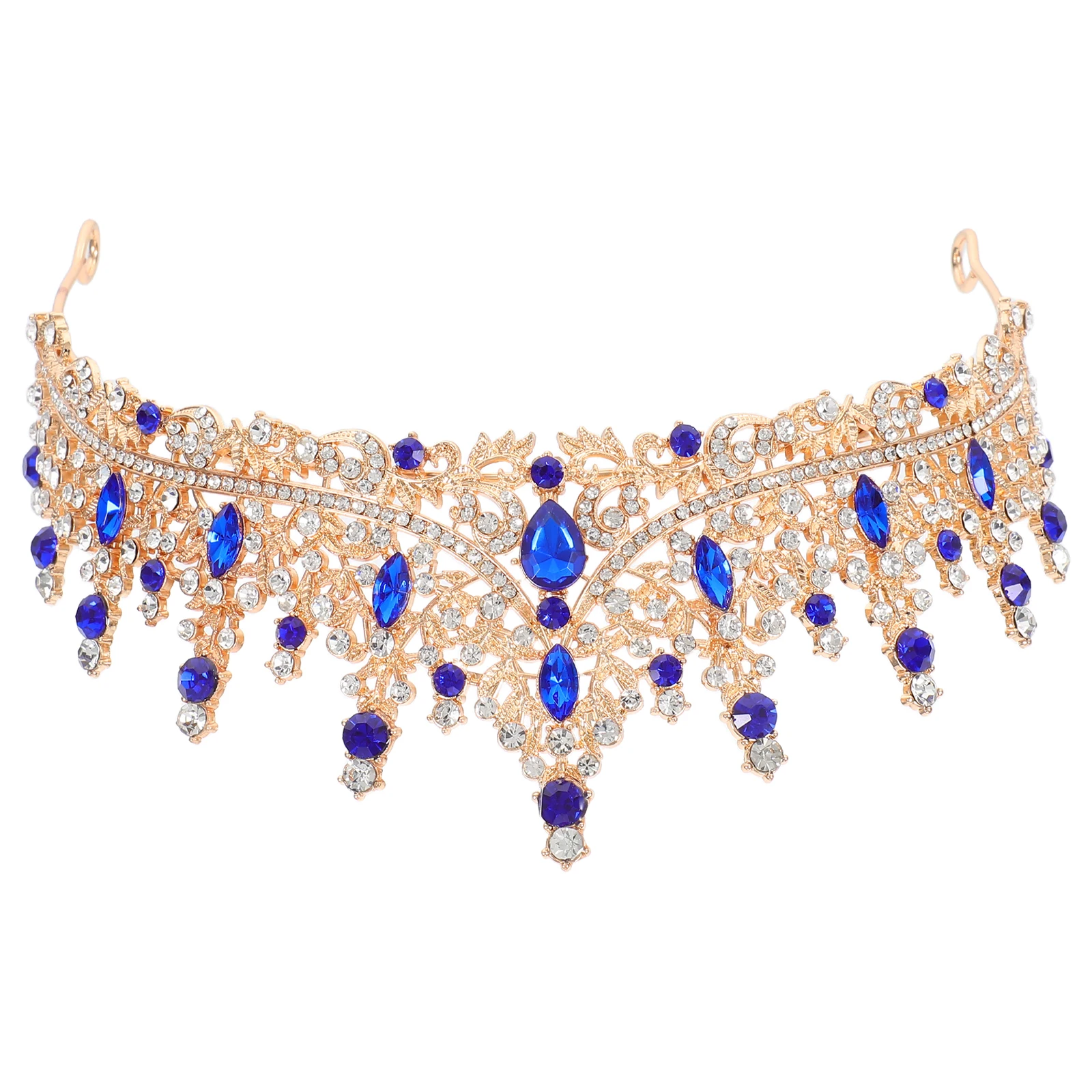 

Crown Hair Accessory Baroque Crystal Wedding Headbands Bridal Zinc Alloy Princess Tiara