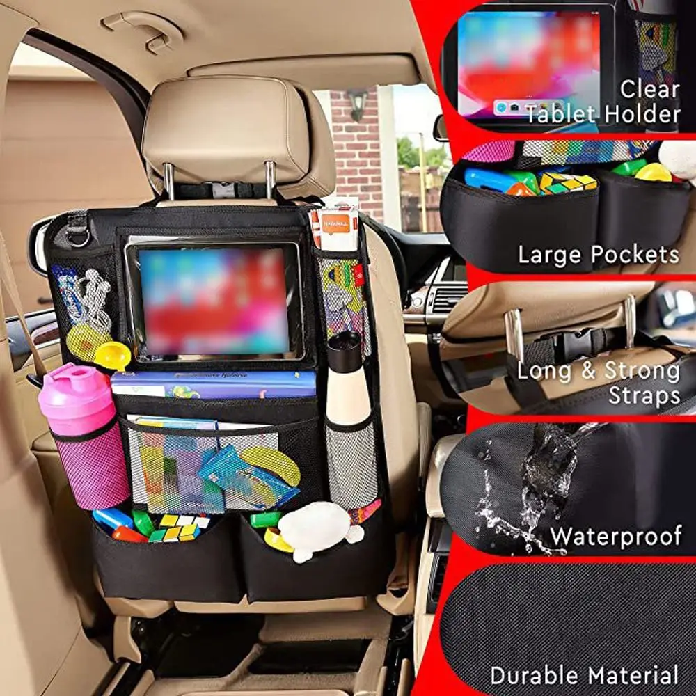 

High Quality Oxford Cloth Car Rear Seat Storage Bags Multi-functional Anti-wear Storage Pockets Protection Pad Universal