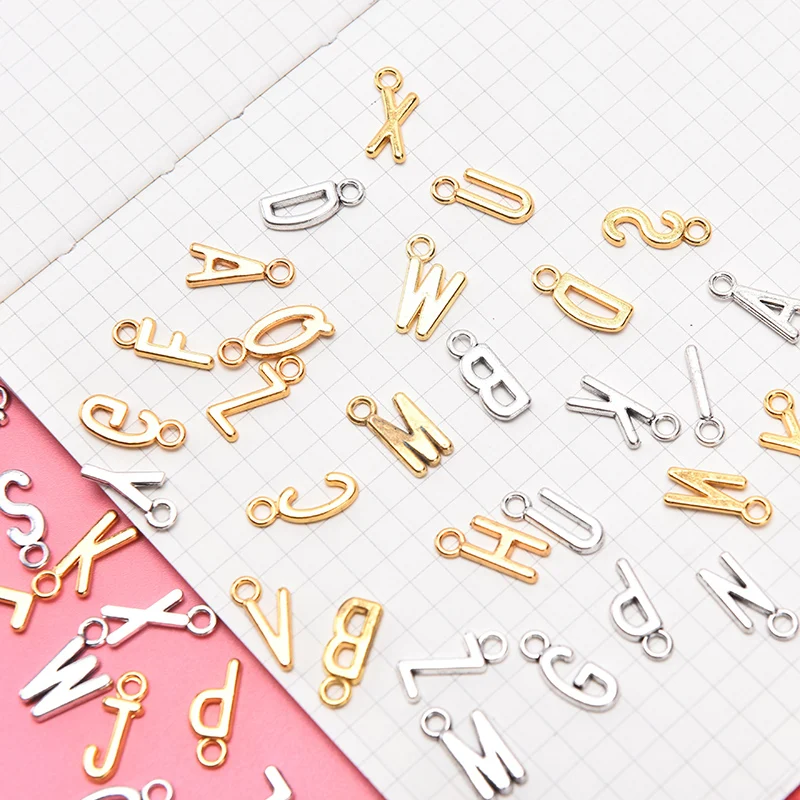 

26pcs English Letters Charms Pendant DIY Accessories Jewelry Findings Making