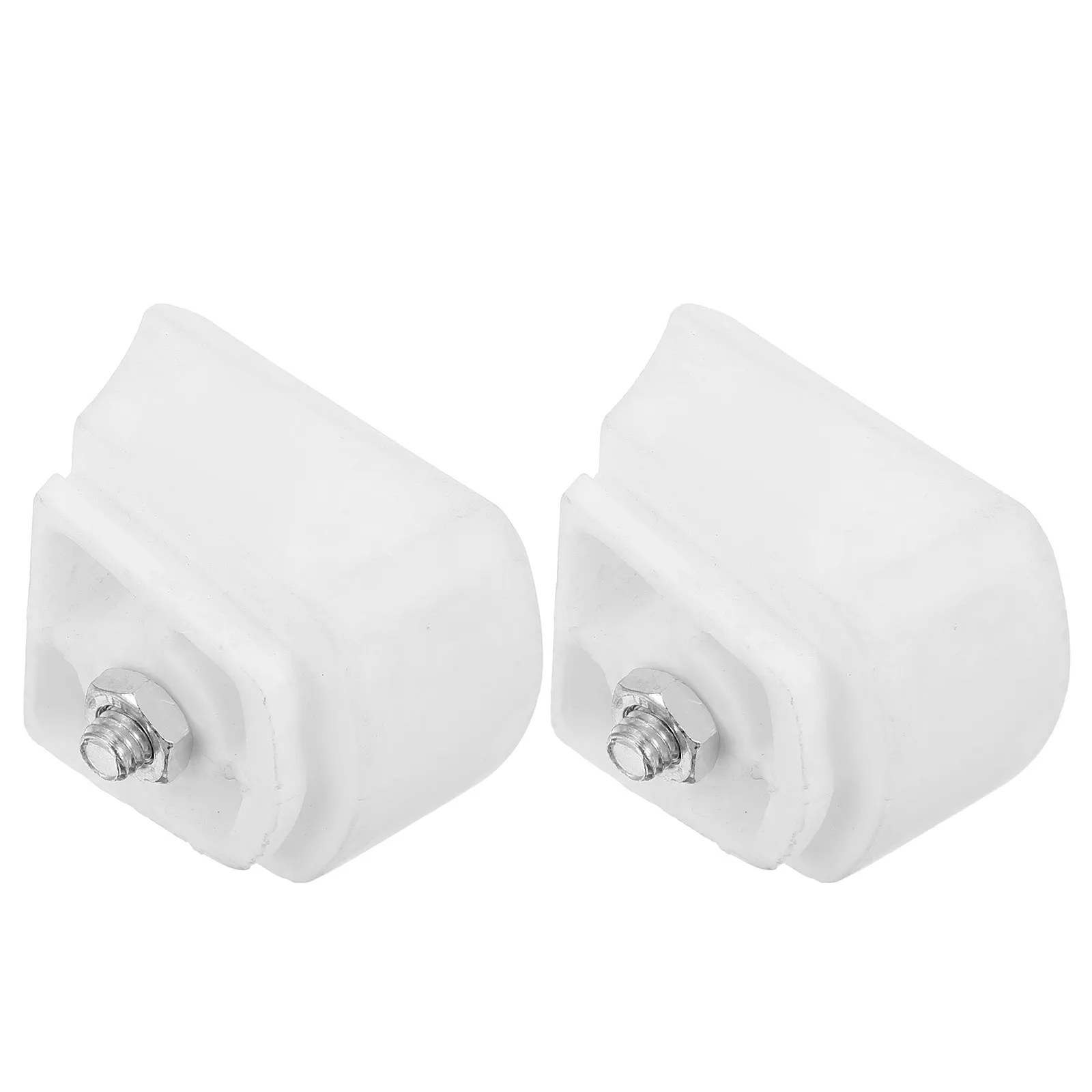 2Pcs Inline Skates Brake Pads Replacement White Rubber Roller Skates Stoppers Heel Brakes for Youth Adults Safe Skating