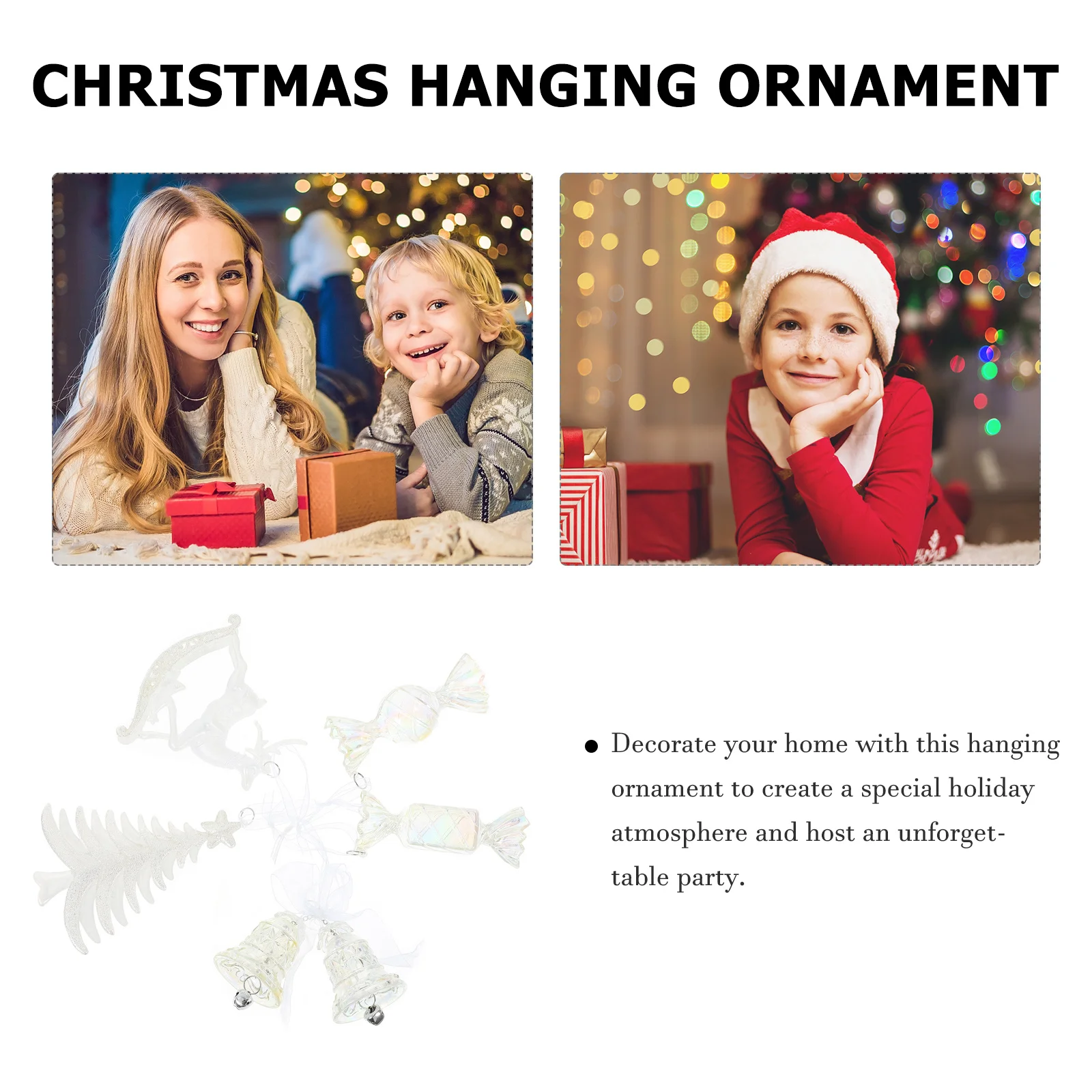 

4Pcs Christmas Hanging Decorations Tree Ornaments Xmas Pendant Party Hanging Decor Christmas Ornaments