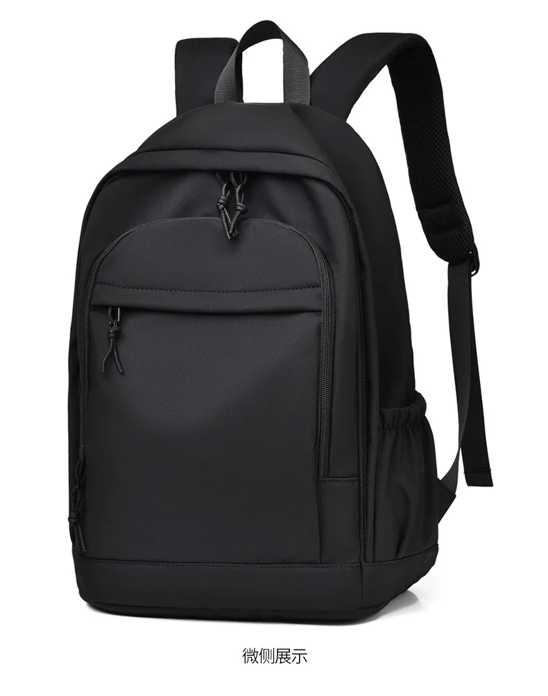 Large Capacity Waterproof Unisex Solid Color Backpack Lightweight Laptop Rucksack Multi Colors Student Schoolbag Daily Use
