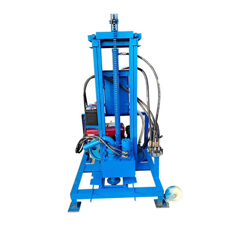 Portable Hydraulic Diesel Water Well Borehole Drilling Rig Machine Movable Styling Homemade Drilling Rig for Deep Water Well