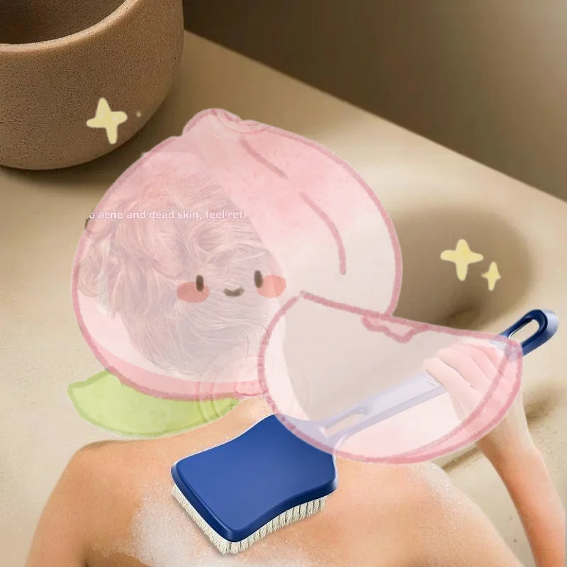 

Щетка для ванны с длинной ручкой, инструмент для чистки тела с мягкой щетиной Wa Bru для мужчин, домашнего использования для женщин, мужчин, пожилых людей