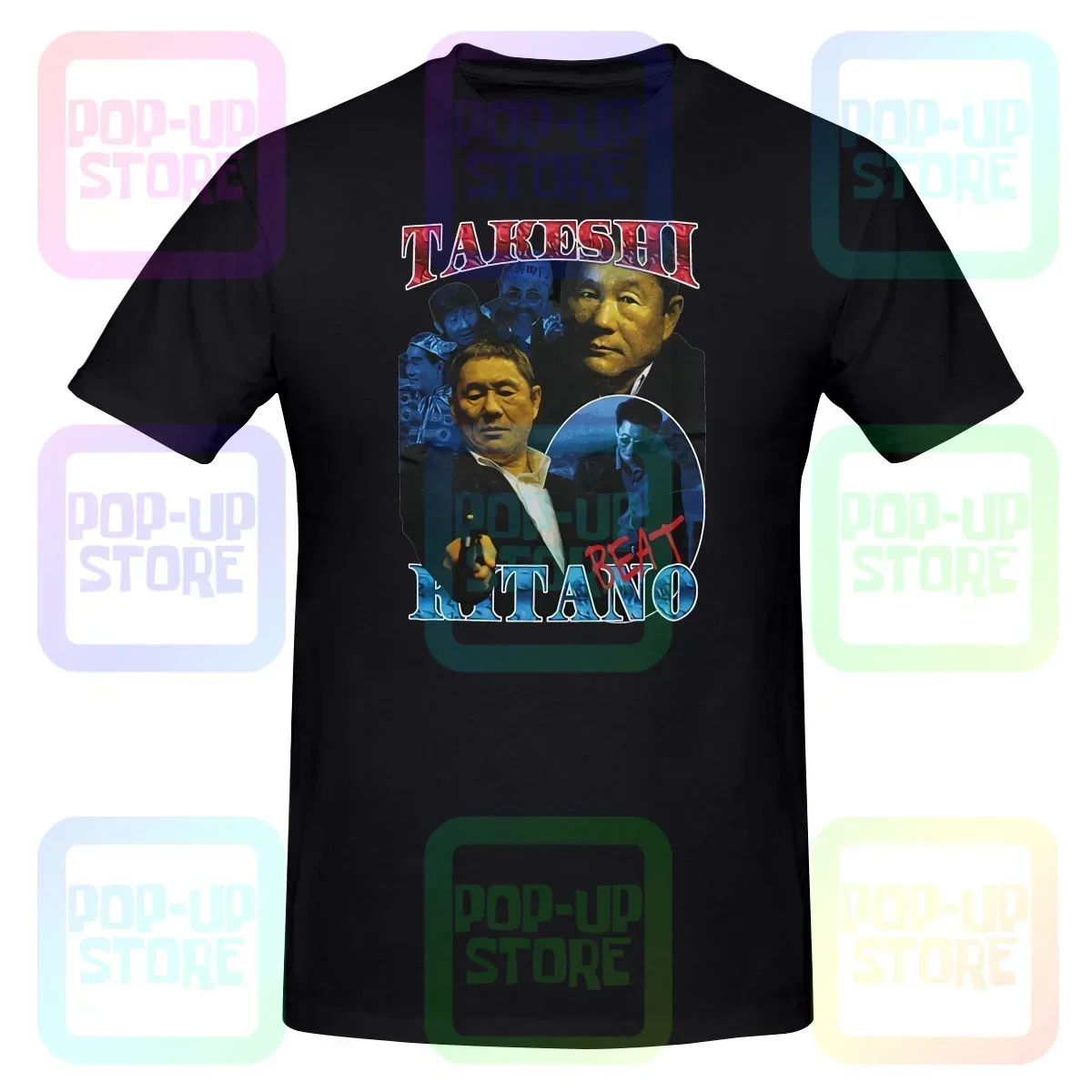 

Passable Takeshi Kitano Wearing Kohh Rap Beat Outrage Shirt T-shirt Tee Daily Best Quality