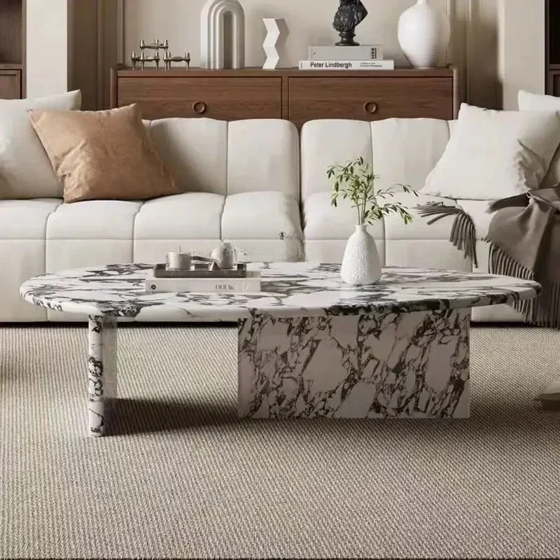 Y Different line marble coffee table household simple living room coffee table retro minimalist