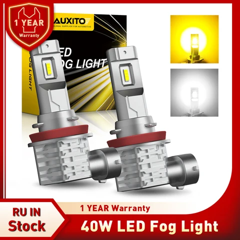 AUXITO H11 H9 H8 Светодиодные противотуманные фары Canbus No Error H10 9005 9006 H16JP HB3 HB4 Светодиодные противотуманные фары 6500K 3000K Дневные ходовые огни