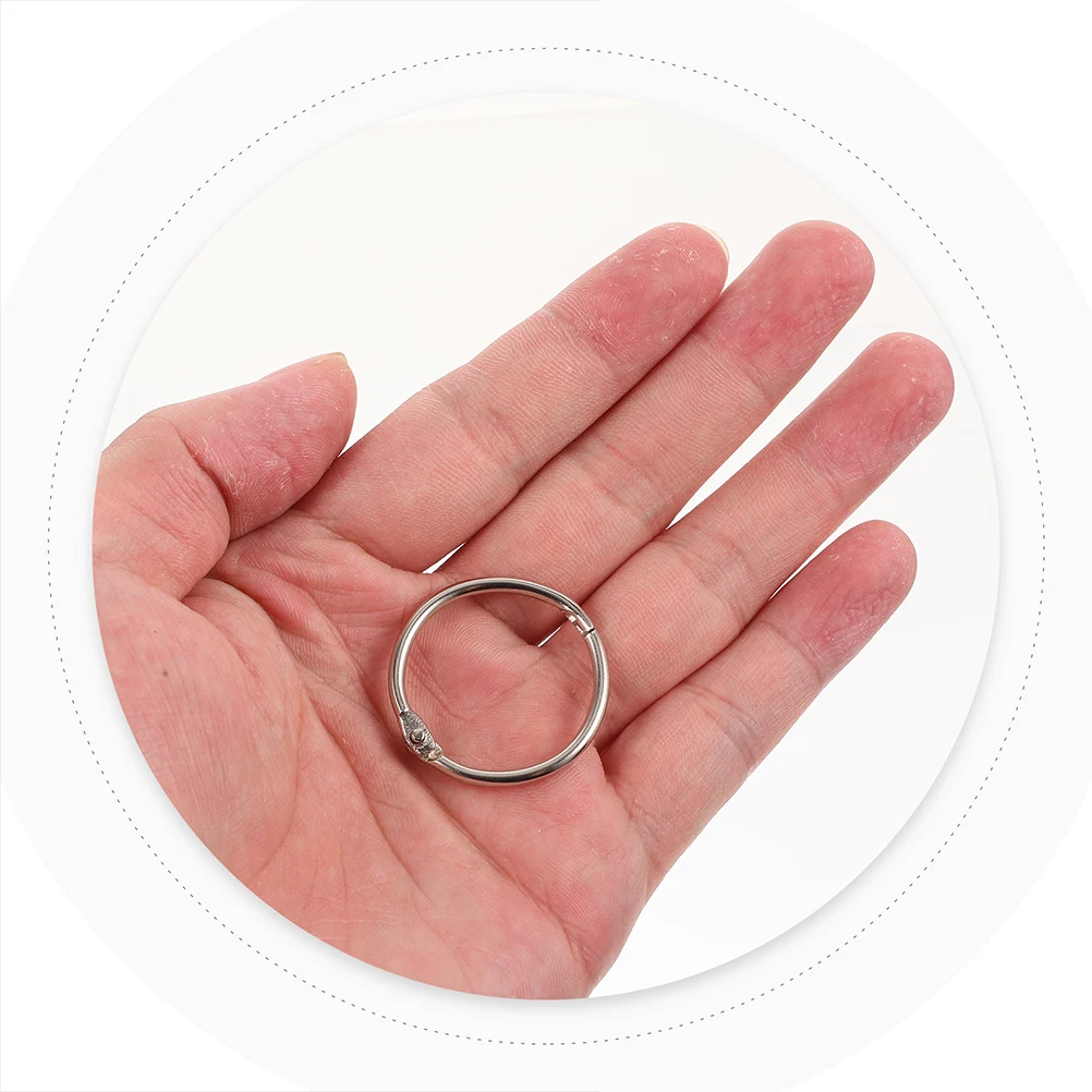 

60pcs Metal Loose Leaf Rings Loose Leaf Rings For Diy Notebook Scrapbook File Binder Stationery Supplies
