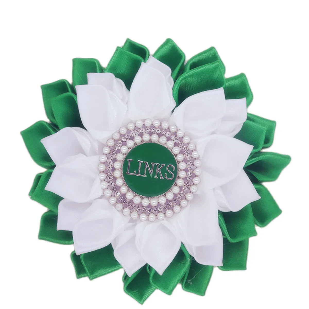 Members Gifts Customized White Green Volunteer Service Organizations African The Links Incorporated Brooch For Women