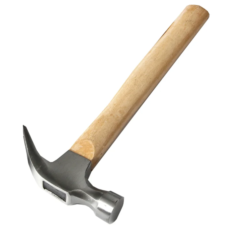 

B45C High Carbon Steel Claw Hammer Woodworking Multi-Function Shock Absorption Wooden Handle Durability Car Household Tool
