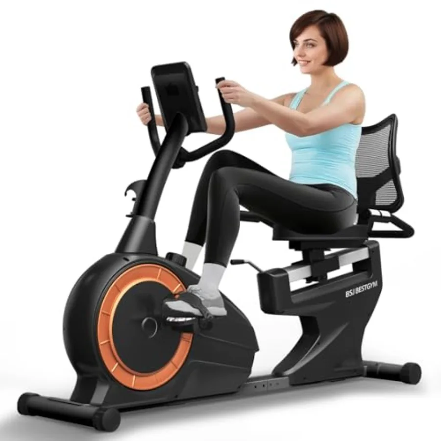 

Велотренажер для дома с магнитной системой, для пожилых людей/взрослых, с регулируемым сиденьем, 8 уровнями сопротивления, нагрузка до 350 фунтов