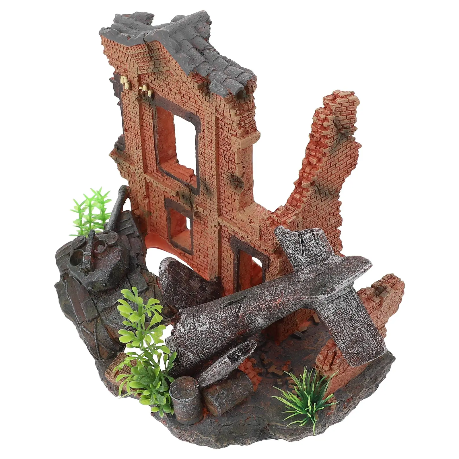 

Fish Tank Plane Wreckage Statue Decor Supply Decorations for Ornament Accessory Aquarium