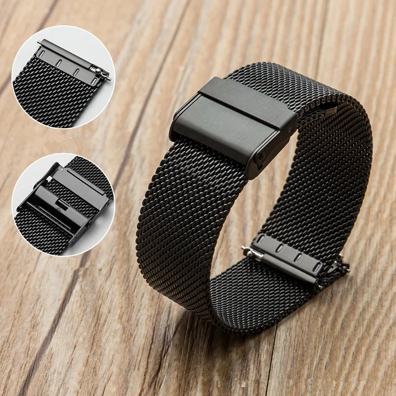 0.6 Milanese loop Bracelet Quick Release Bands Stainless Steel Mesh Watchband Strap18mm 20mm 22mm