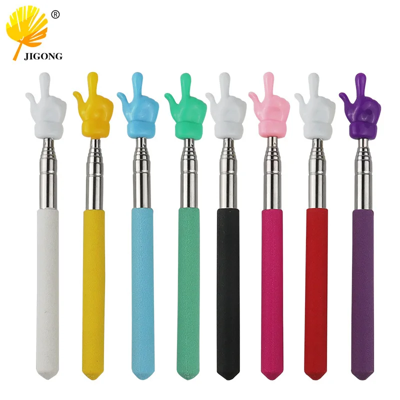 Retractable stainless steel finger reading stick, children's finger reading teaching teacher uses finger reading pen in class, t