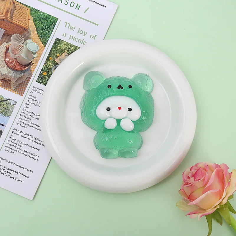 1 pz Spremere Giocattoli Orsetto Simpatico Cartone Animato TPR Materiale Alleviare Lo Stress Giocattolo Regalo Di Compleanno per Ragazzi e Ragazze Agitarsi Giocattoli