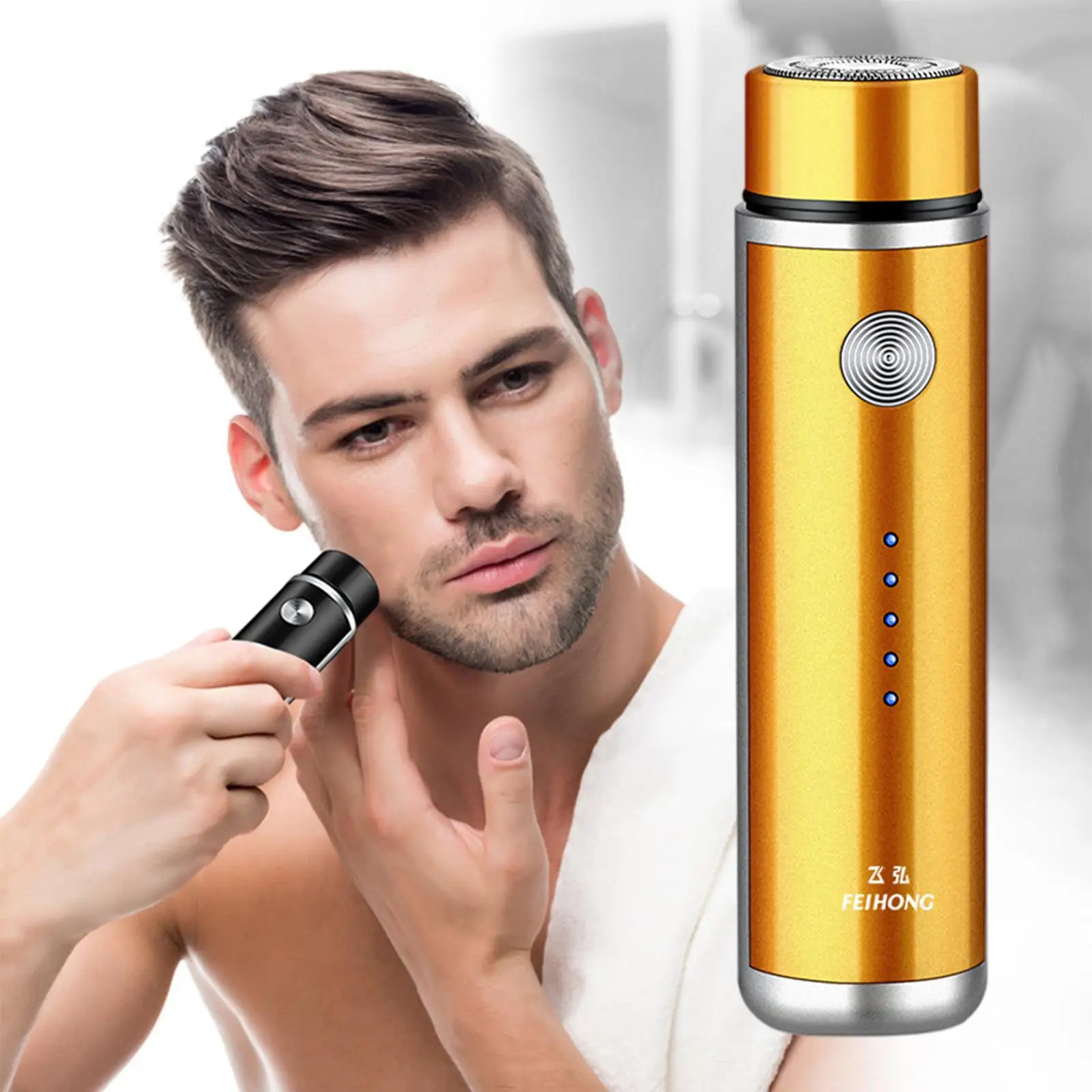 Men , Electric Men with LED Indicator Rotatable Shaving for Travel Home Adults