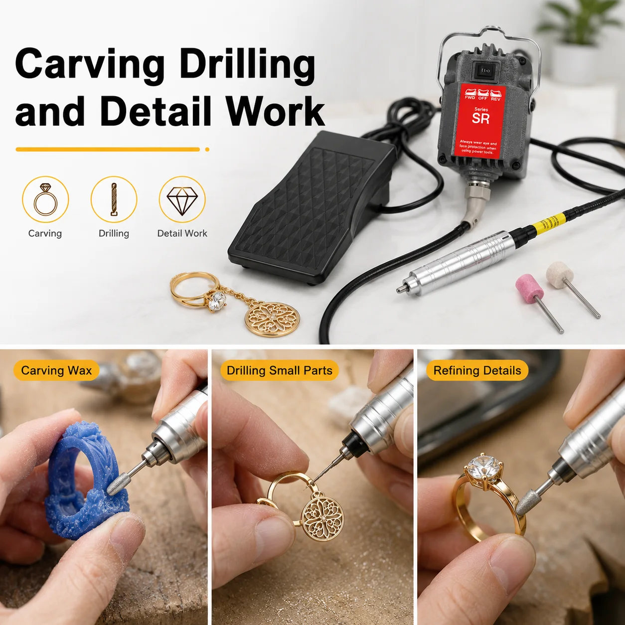 230W Flex-Shaft Jewellery Rotary Tool — product information 1