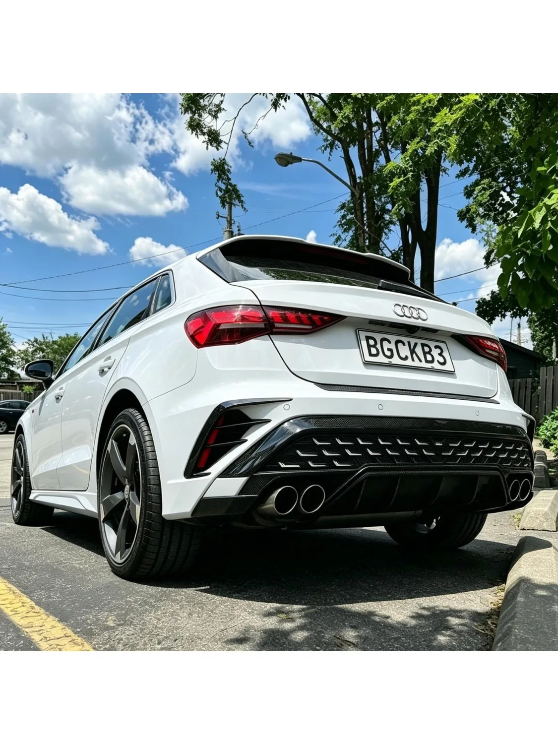 Heckspoiler Heckflügel Heckzubehör Exterieur LCI Tuning Teile Bodykit Verkleidung für Audi A3 8Y Sline Heckdekoration