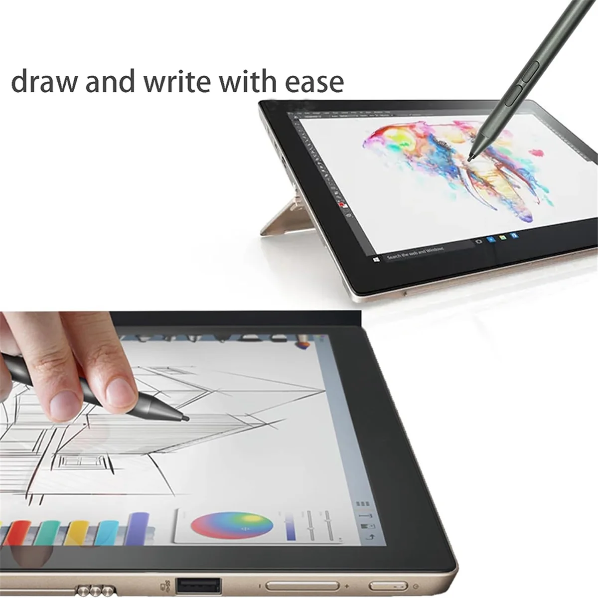 POP-lActive ปากกาสไตลัสสําหรับ Lenovo Acitve Pen 2 (4X80N95873) สําหรับ ThinkPad X1 แท็บเล็ต Gen3/ Gen2, ideapad Miix