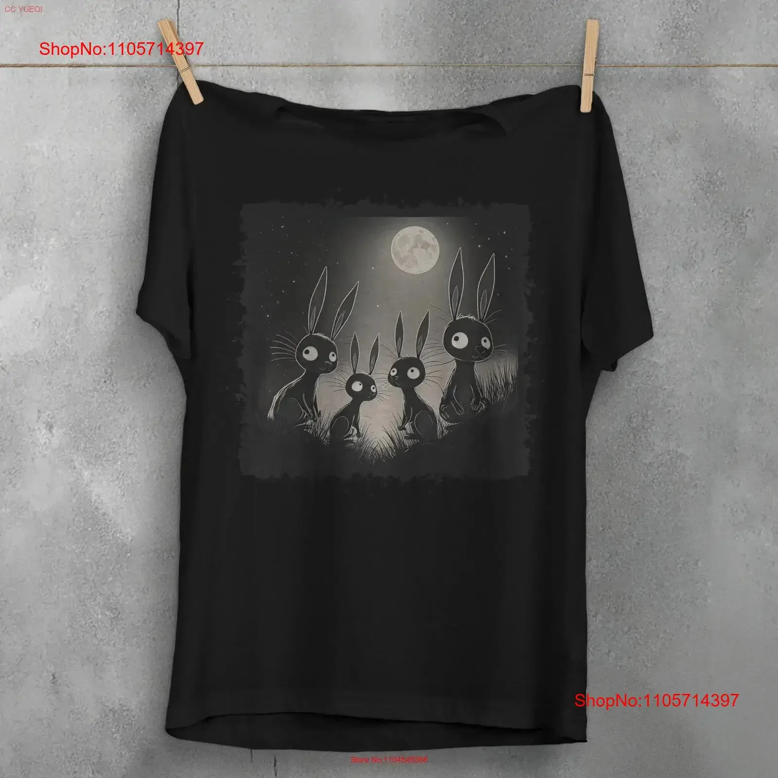 Weird Bunny T Shirt Creepy Cute Clothes Weirdcore Gothic Dark Cottagecore Alternative Clothing Nocturnal Black Rabbits Under