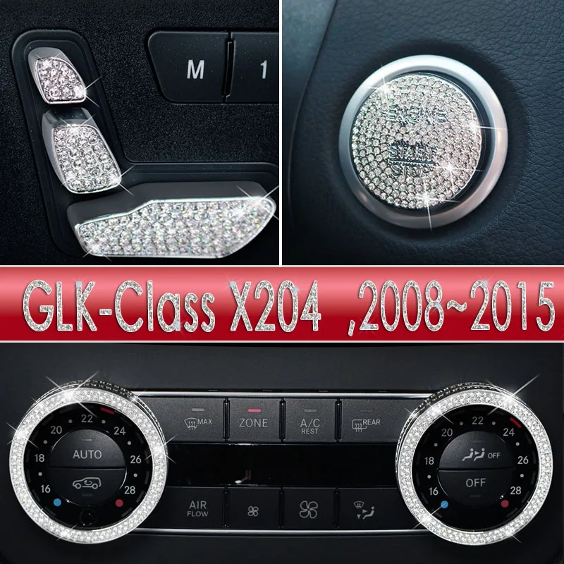 Car Accessories For Mercedes Benz GLK X204 Interior Modification Crystal Center Console Decoration Sticker Bling