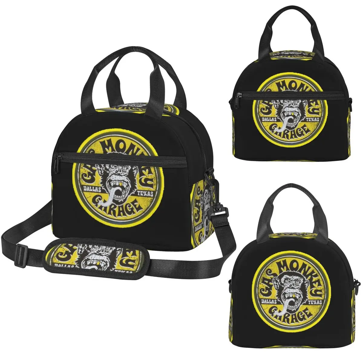 Gas Monkeys Garage Bolsa térmica para el almuerzo para mujer, caja térmica para oficina, bolsa térmica a prueba de fugas